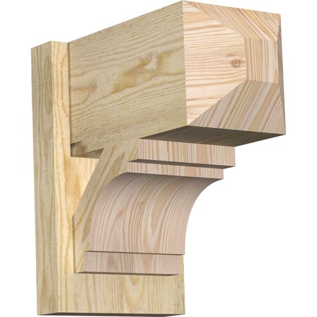 Ekena Millwork Merced Craftsman Rough Sawn Outlooker, Douglas Fir, 8"W x 14"D x 14"H OUT08X14X14MRC04RDF